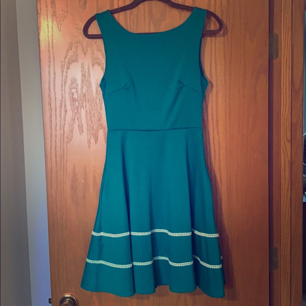 Custom teal dress